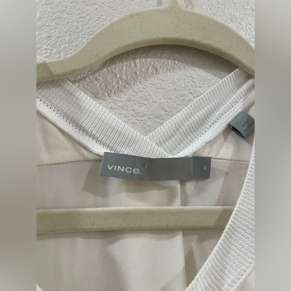 White Vince 100% silk top
